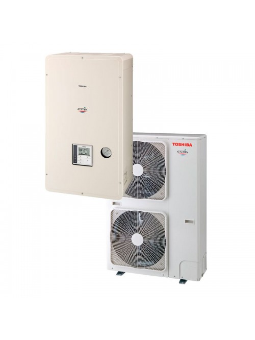Air-to-Water Heat Pump Systems Heating and Cooling Bibloc Toshiba Split Trifásico 55ºC Estia Gamma Y